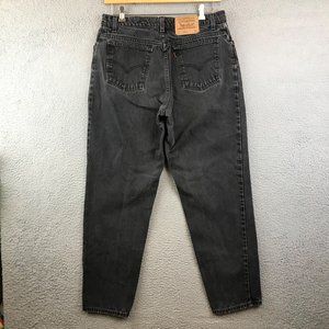 Vintage Levi 15951 W28 L29 Black Jeans Orange Tab High Waist 90's 16 M
